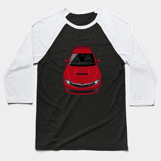 Impreza WRX STI 3rd gen 2008-2014 - Red Baseball T-Shirt by jdmart